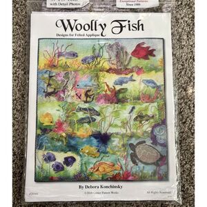 2016 Woolly Fish Designs For Felted Applique Quilts By Debora Konchinsky